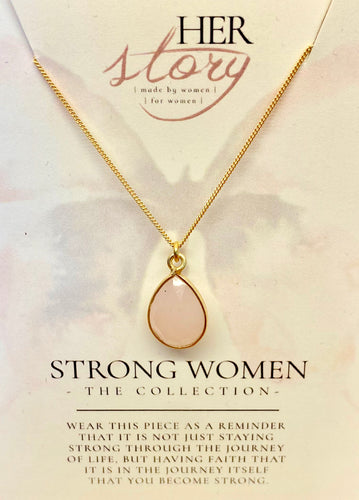 Strong Woman Rose Quartz Necklace