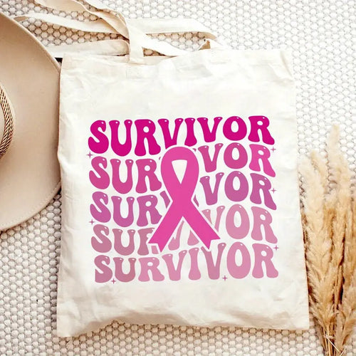 Breast Cancer Survivor Canvas Tote Bag