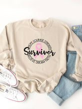 Load image into Gallery viewer, Breast Cancer Survivor Long Sleeve Sweatshirt