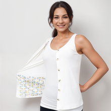 Load image into Gallery viewer, Mastectomy Recovery Button Down Tank with Surgical Drain Pockets