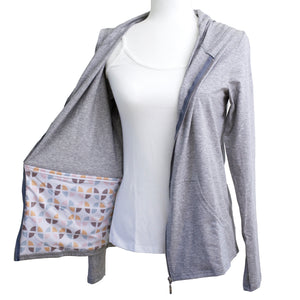 Post Mastectomy Recovery Hoodie with Surgical Drain Pockets Lightweight