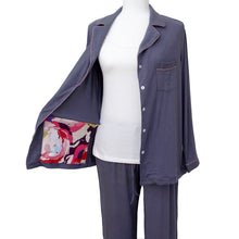 Load image into Gallery viewer, Long Sleeve Post Mastectomy Recovery Pajama Set Drain Pockets
